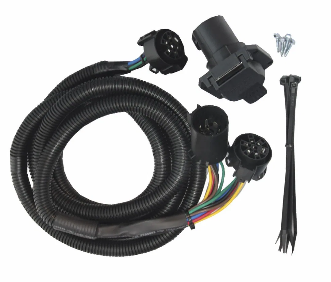 A10-7007 – VALTERRA LLC Trailer Wiring Connector, Vehicle Side 7-Way RV Blade Single Connector To Dual Connector For ...